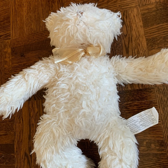 cream teddy bear with bow tie - Picture 2 of 2